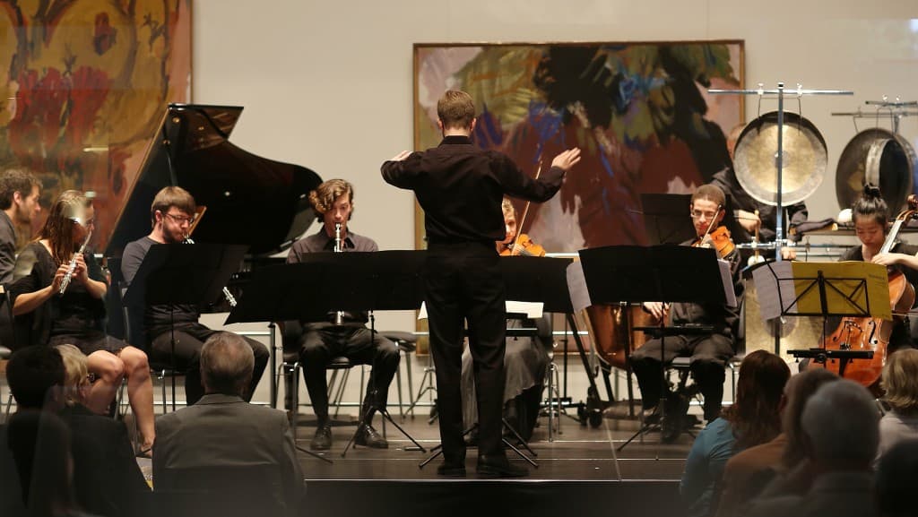 Das neophon ensemble beim Gezeitenkonzert mit Jörg Widmann in der Kunsthalle Emden, Foto: Karlheinz Krämer